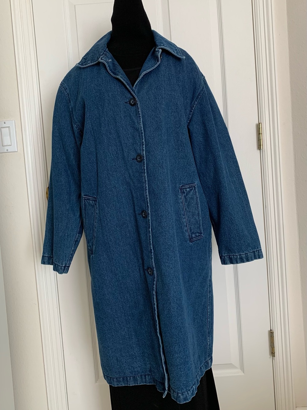 Vintage Brandon Thomas 100% Denim Blue Chore Barn Jacket w lining Y2K - Picture 2 of 16